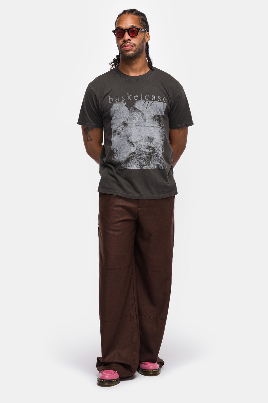 Basketcase Gallery Dagger Trouser in Brown Stripe - Notre