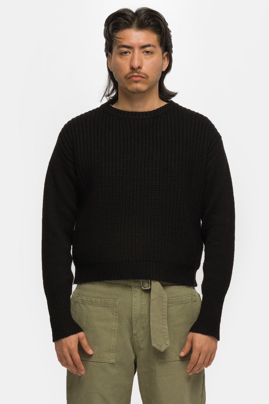Basketcase Gallery Fisherman Knit Sweater in Black - Notre