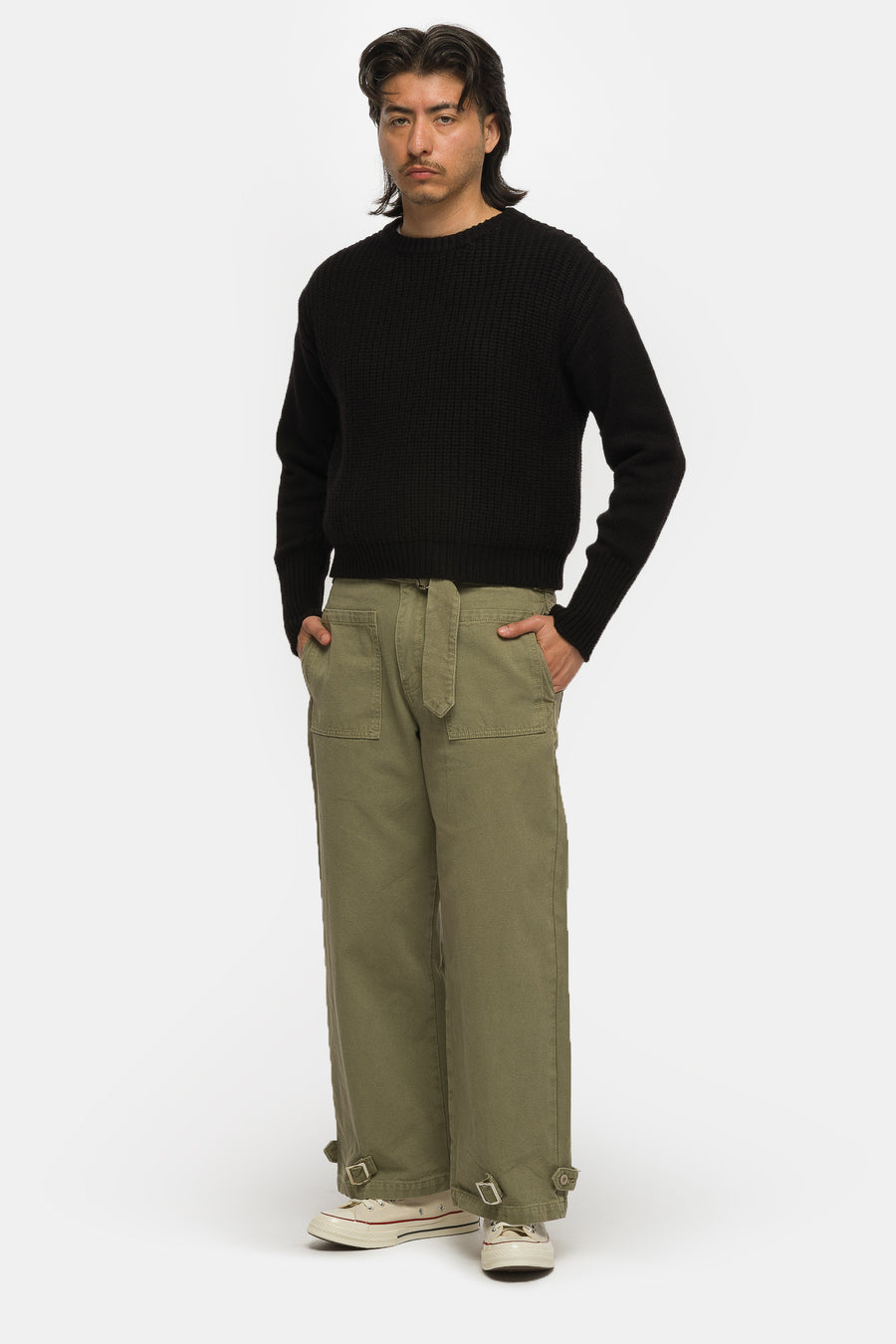 Basketcase Gallery Fisherman Knit Sweater in Black - Notre