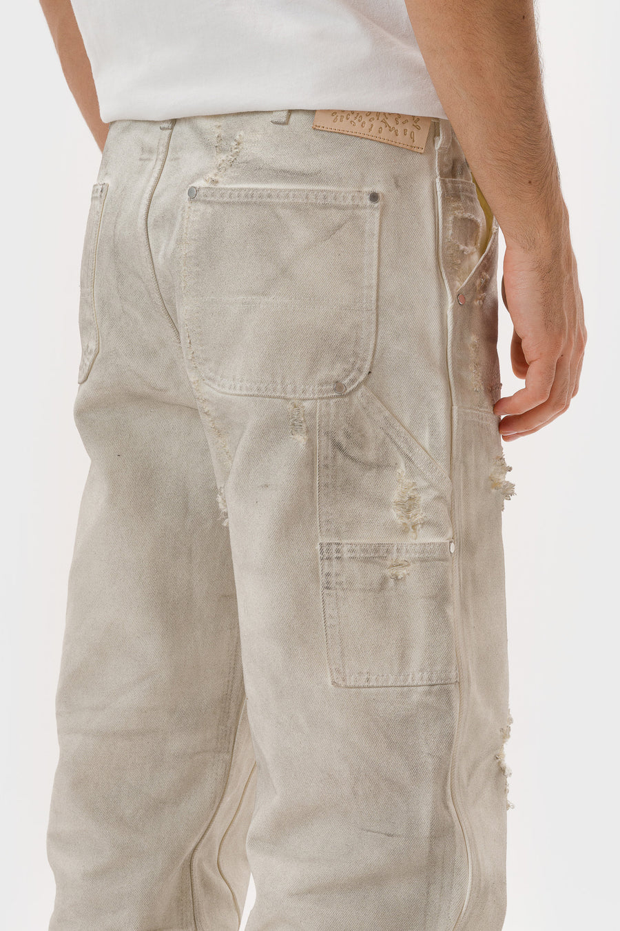 Basketcase Gallery Hench Double Knee Pant in Cream - Notre