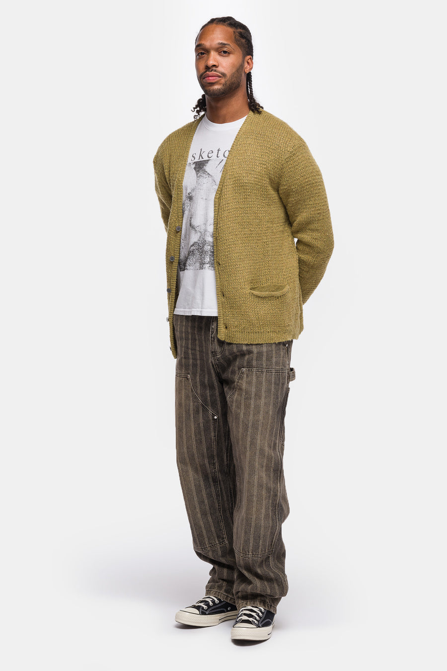 Basketcase Gallery Hench Double Knee Pant in Washed Brown - Notre