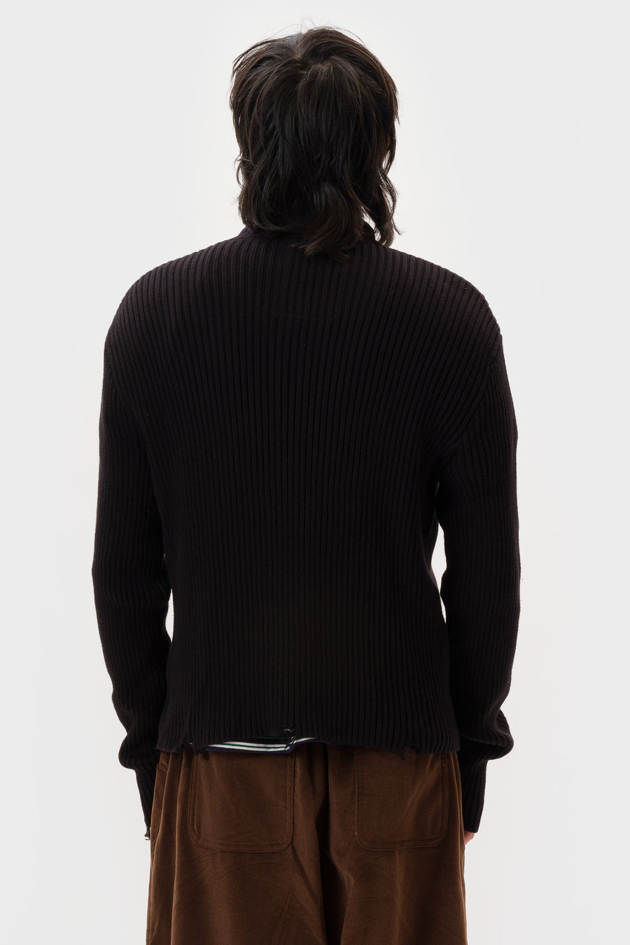 Basketcase Gallery Hench Knit Zip Sweater in Black - Notre