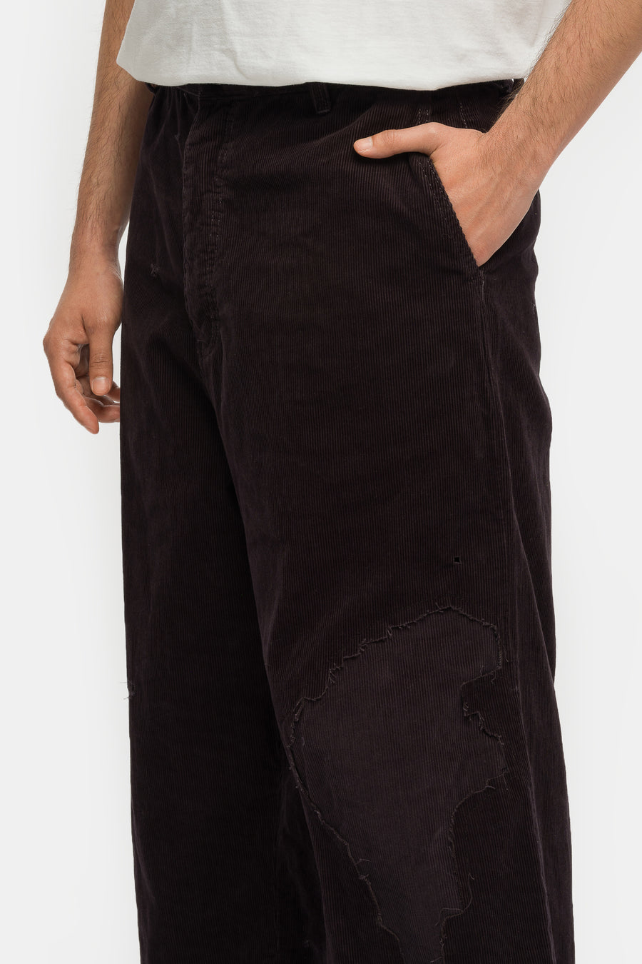 Basketcase Gallery LAX Repaired Corduroy Pant in Black - Notre