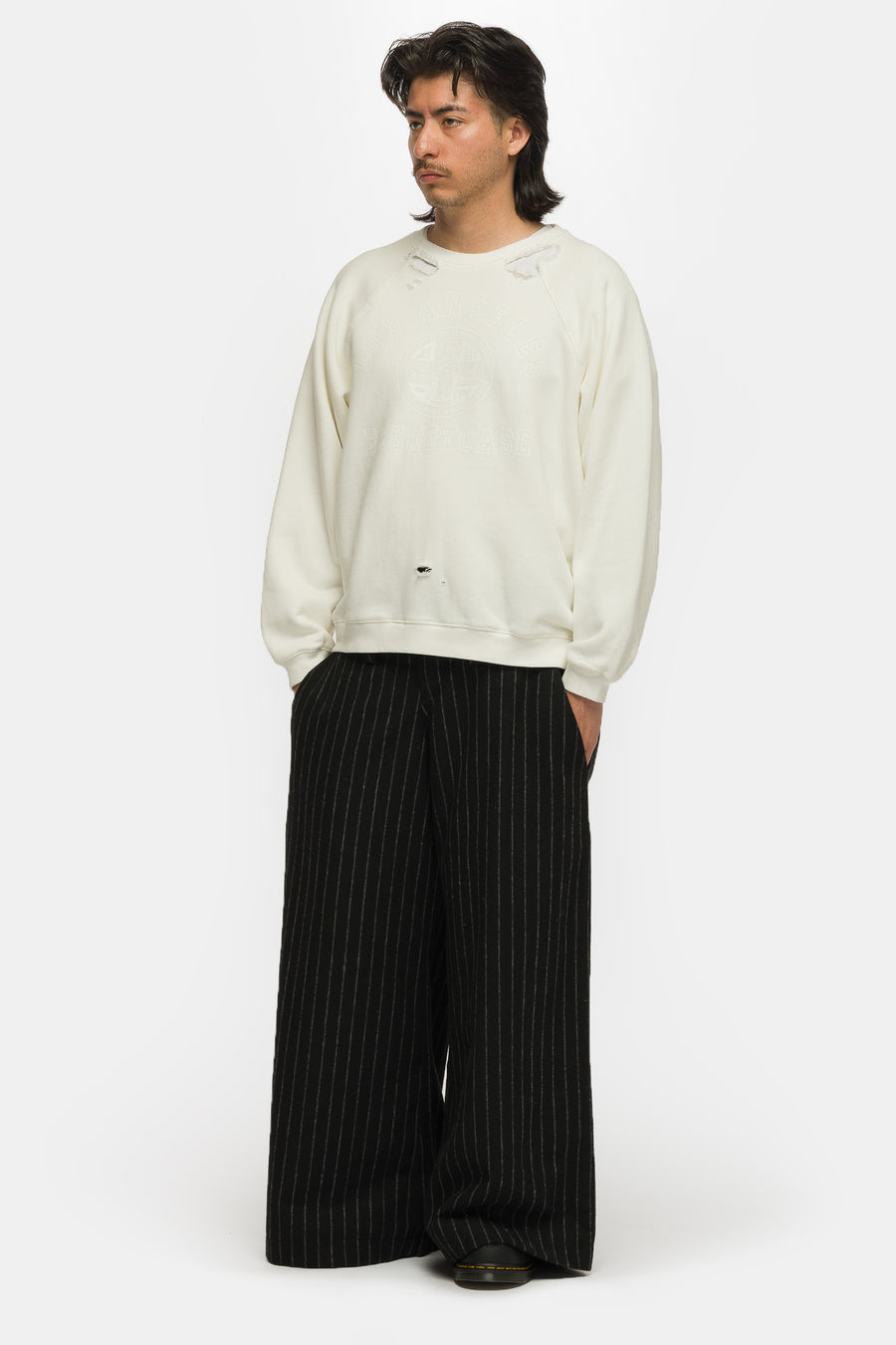 Basketcase Gallery Los Angeles Crewneck in Bone - Notre