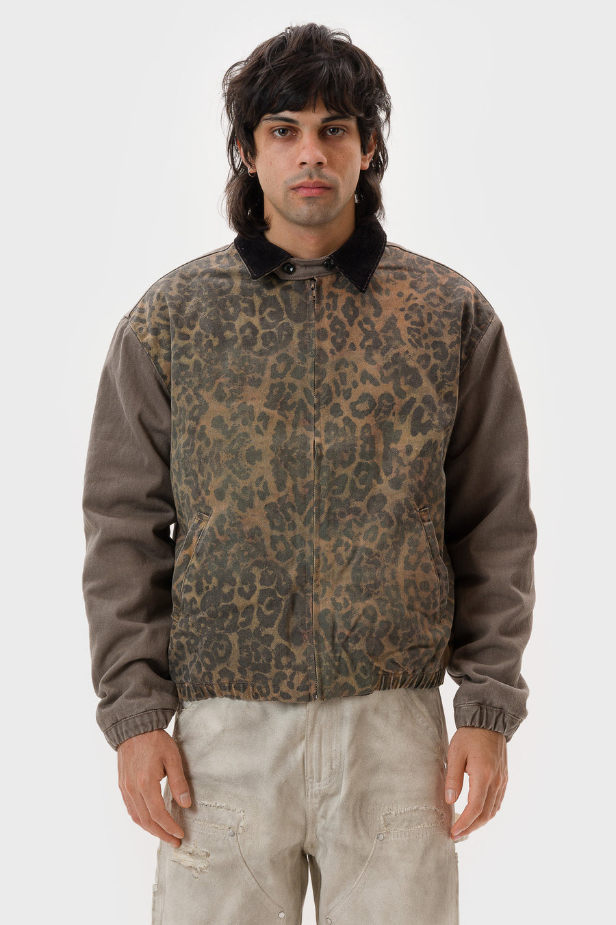 Basketcase Gallery Panther Grifter Jacket in Orange/Yellow/Grey - Notre