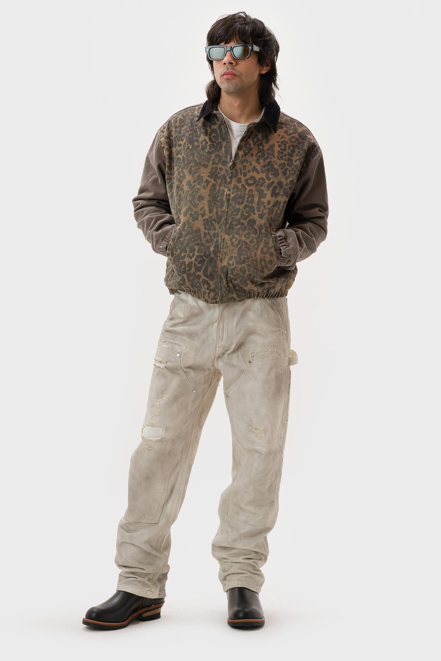 Basketcase Gallery Panther Grifter Jacket in Orange/Yellow/Grey - Notre