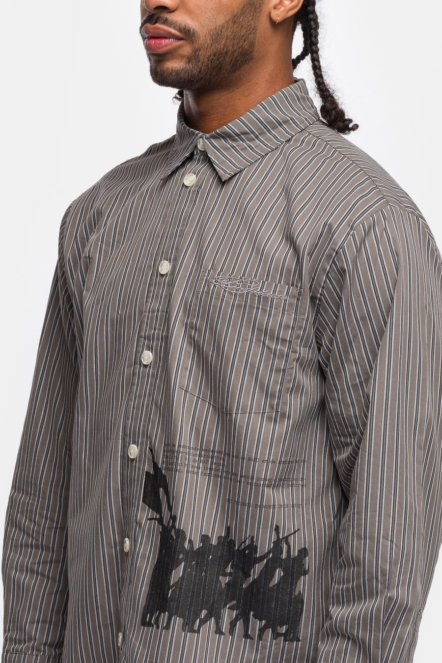 Basketcase Gallery Riot Button Up Shirt in Green - Notre