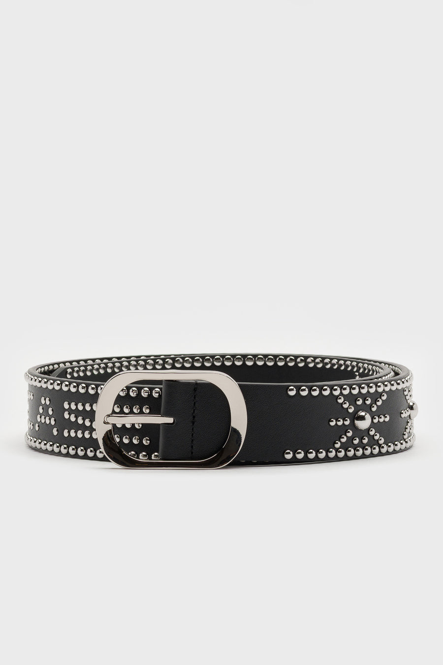 Spellout Fastener Belt in Black