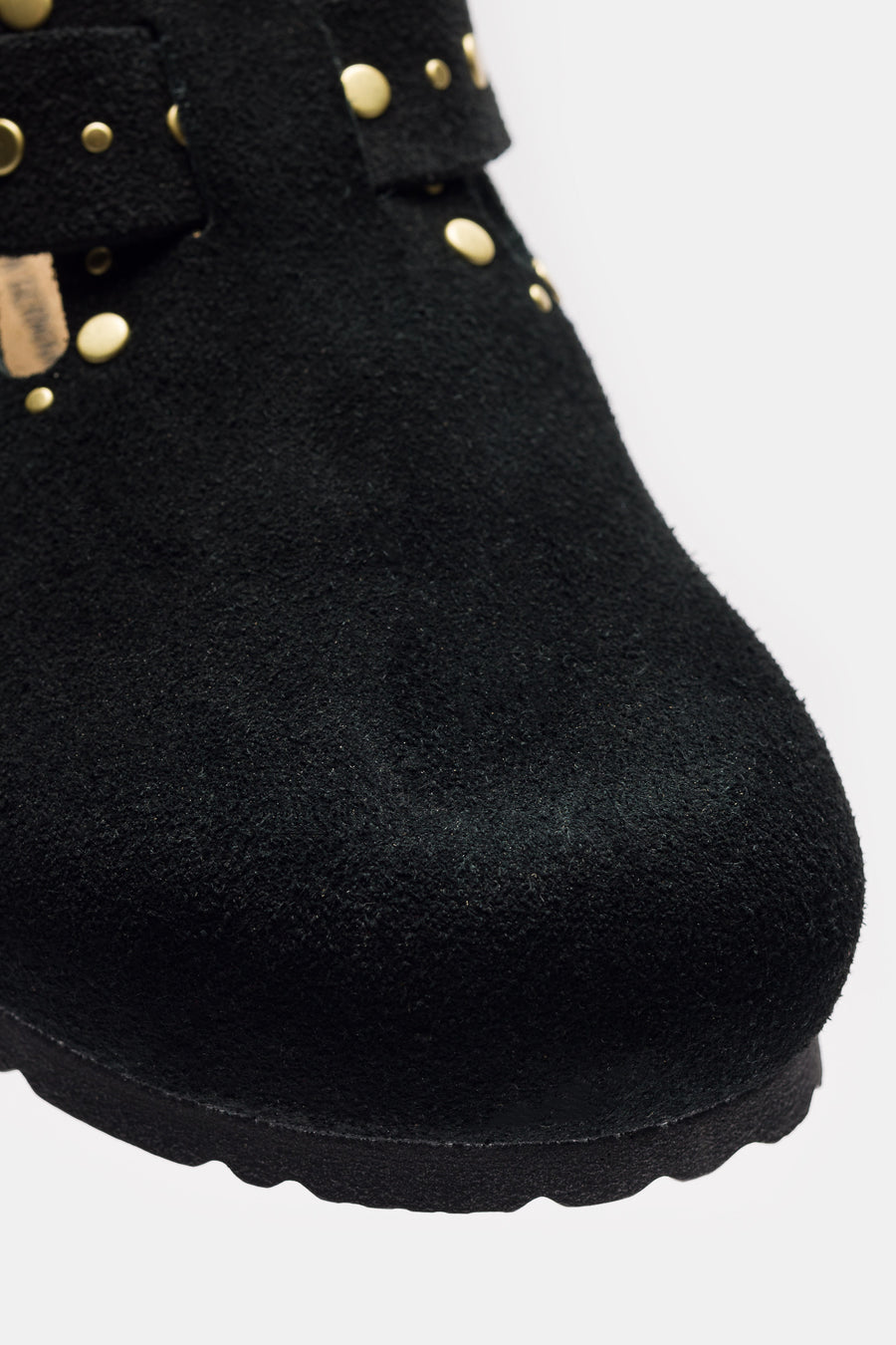 Birkenstock Boston Rivet Clog in Black Suede - Notre