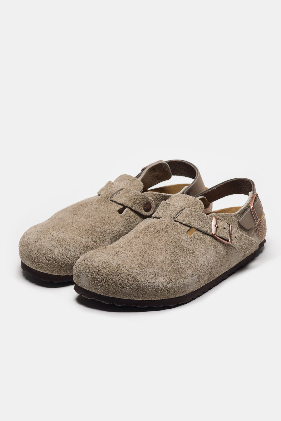 Birkenstock Tokio Suede Clog in Taupe - Notre