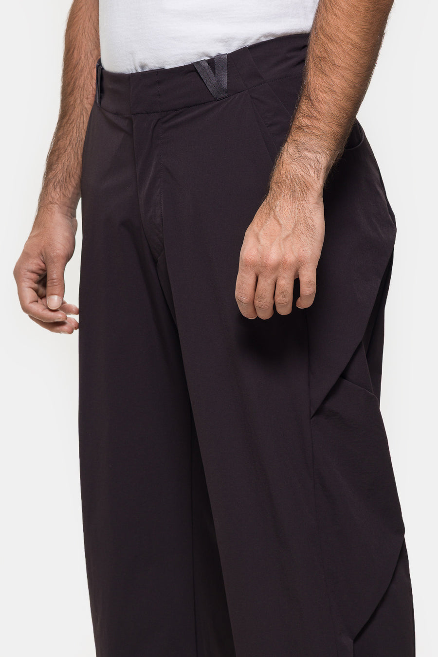 Colin Meredith Braided Trouser in Black Bean - Notre