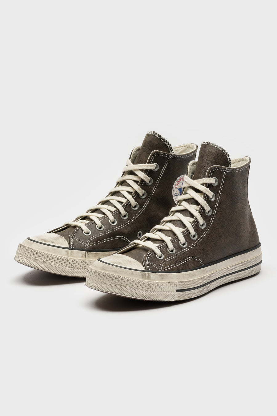 Converse Chuck 70 Burnished Leather Sneaker in Black/Egret/Blue - Notre