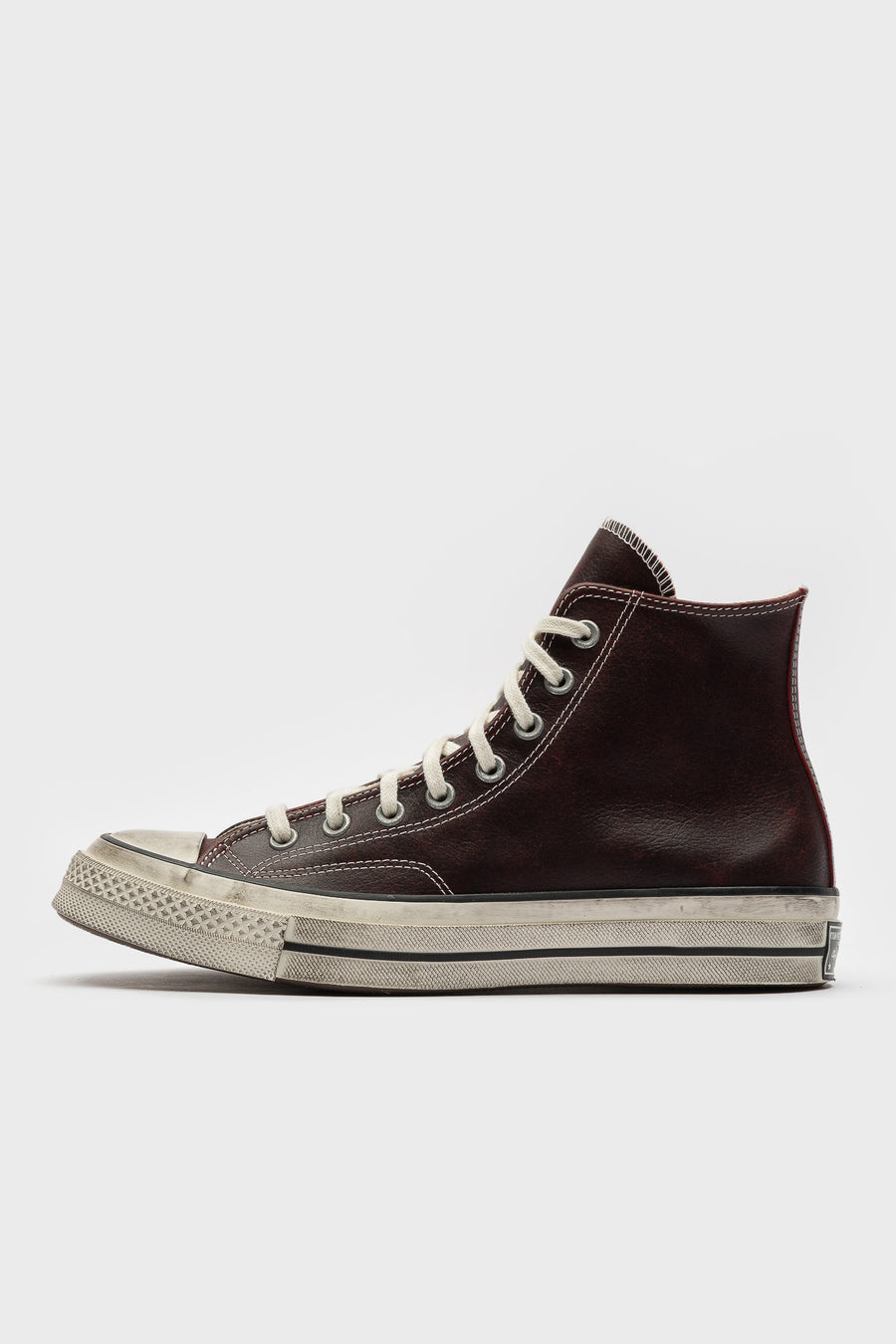 Converse Chuck 70 Burnished Leather Sneaker in Brick Snack/Egret/Blue - Notre