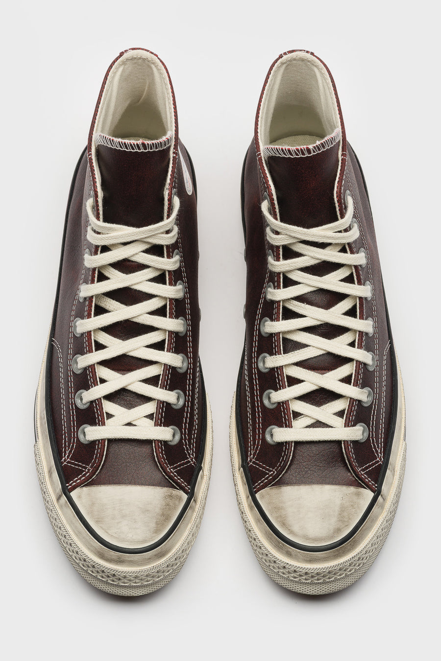 Converse Chuck 70 Burnished Leather Sneaker in Brick Snack/Egret/Blue - Notre
