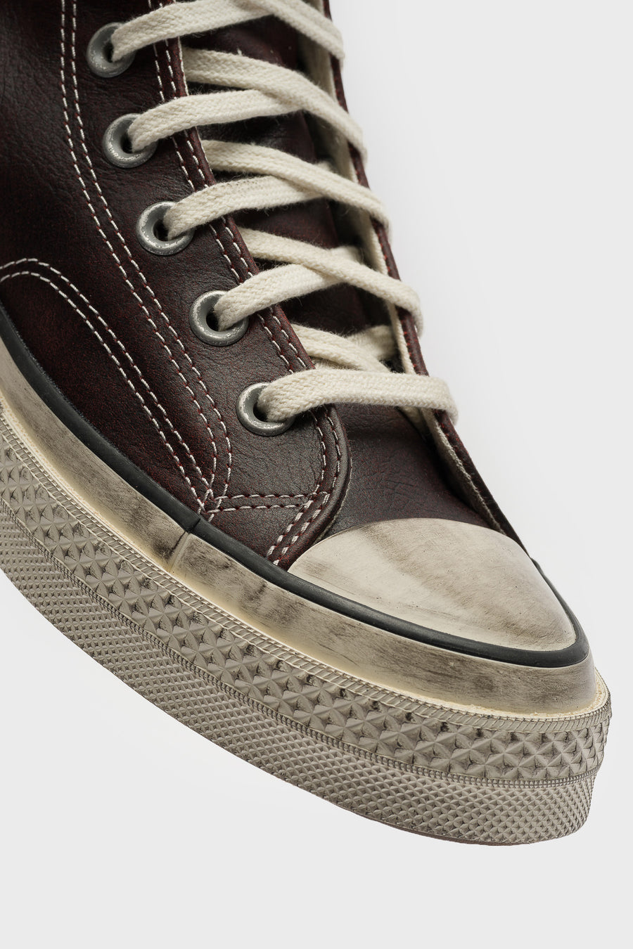 Converse Chuck 70 Burnished Leather Sneaker in Brick Snack/Egret/Blue - Notre