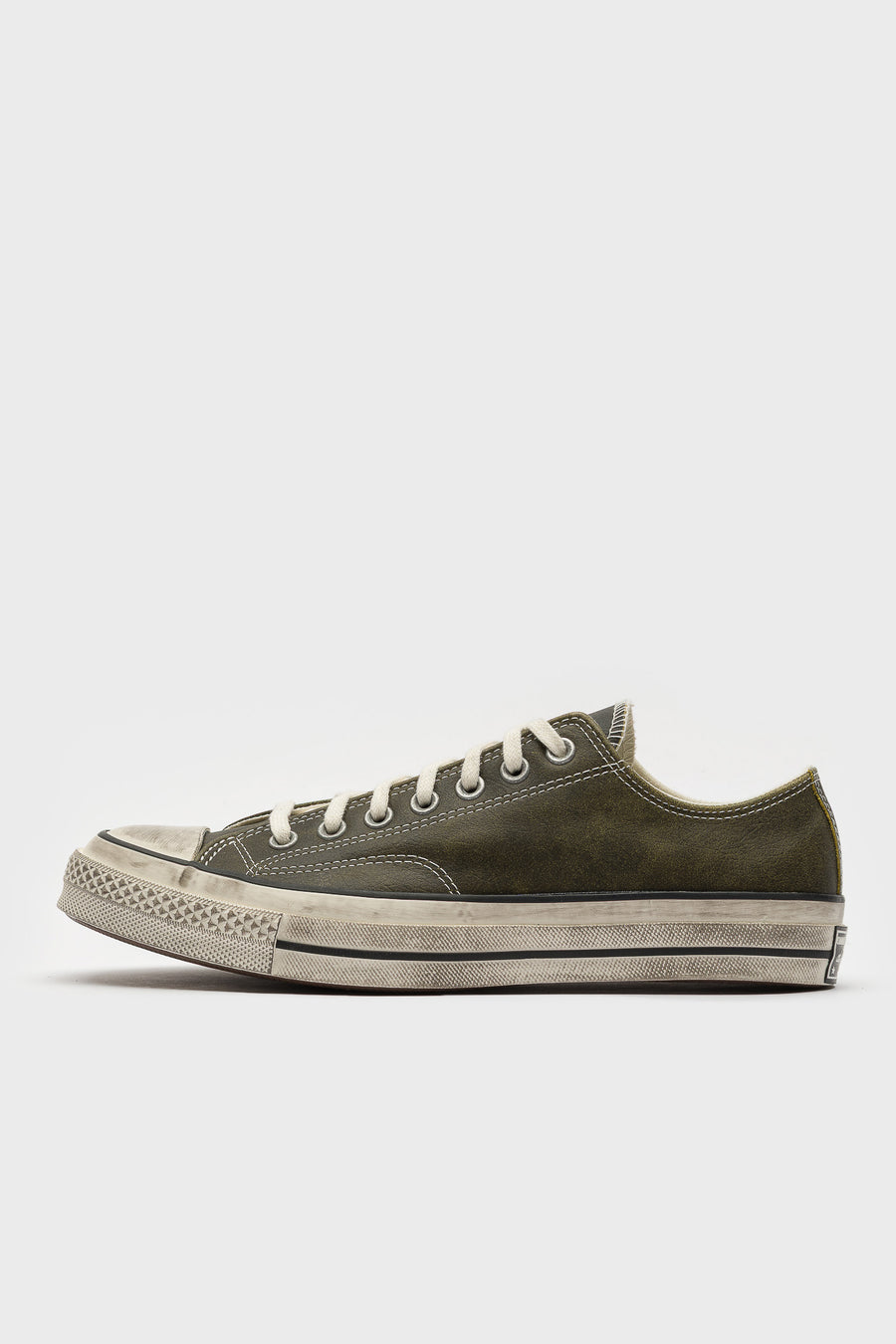 Converse Chuck 70 Ox Burnished Leather Sneaker in Moss Sauce/Egret/Black - Notre