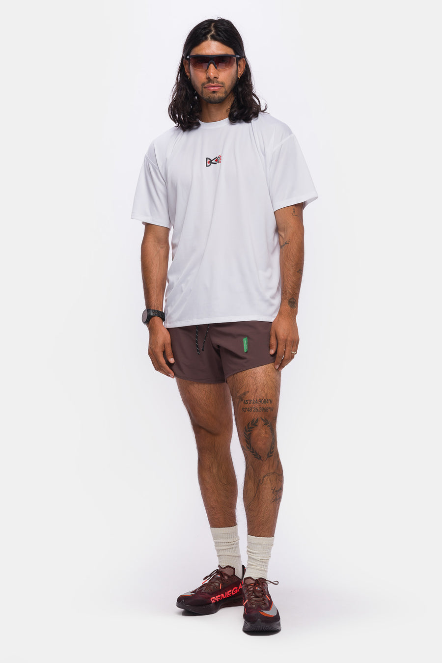 District Vision 5" Training Short in Dark Taupe - Notre