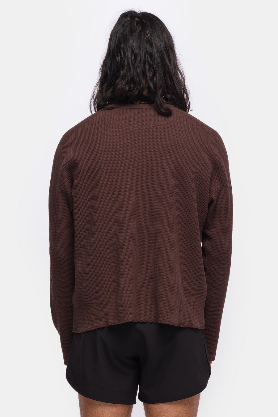 District Vision Long Sleeve Waffle T-Shirt in Umber - Notre