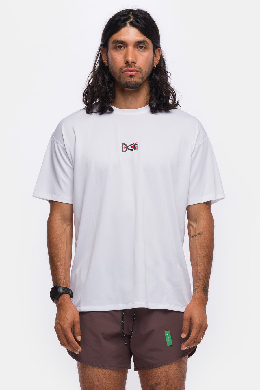 District Vision Short Sleeve Boxy Training T-Shirt in White - Notre