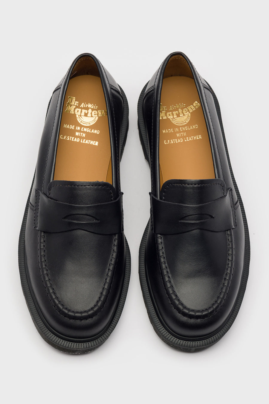 Dr. Martens Made In England Delapre Penny Loafer in Black Classic Calf - Notre