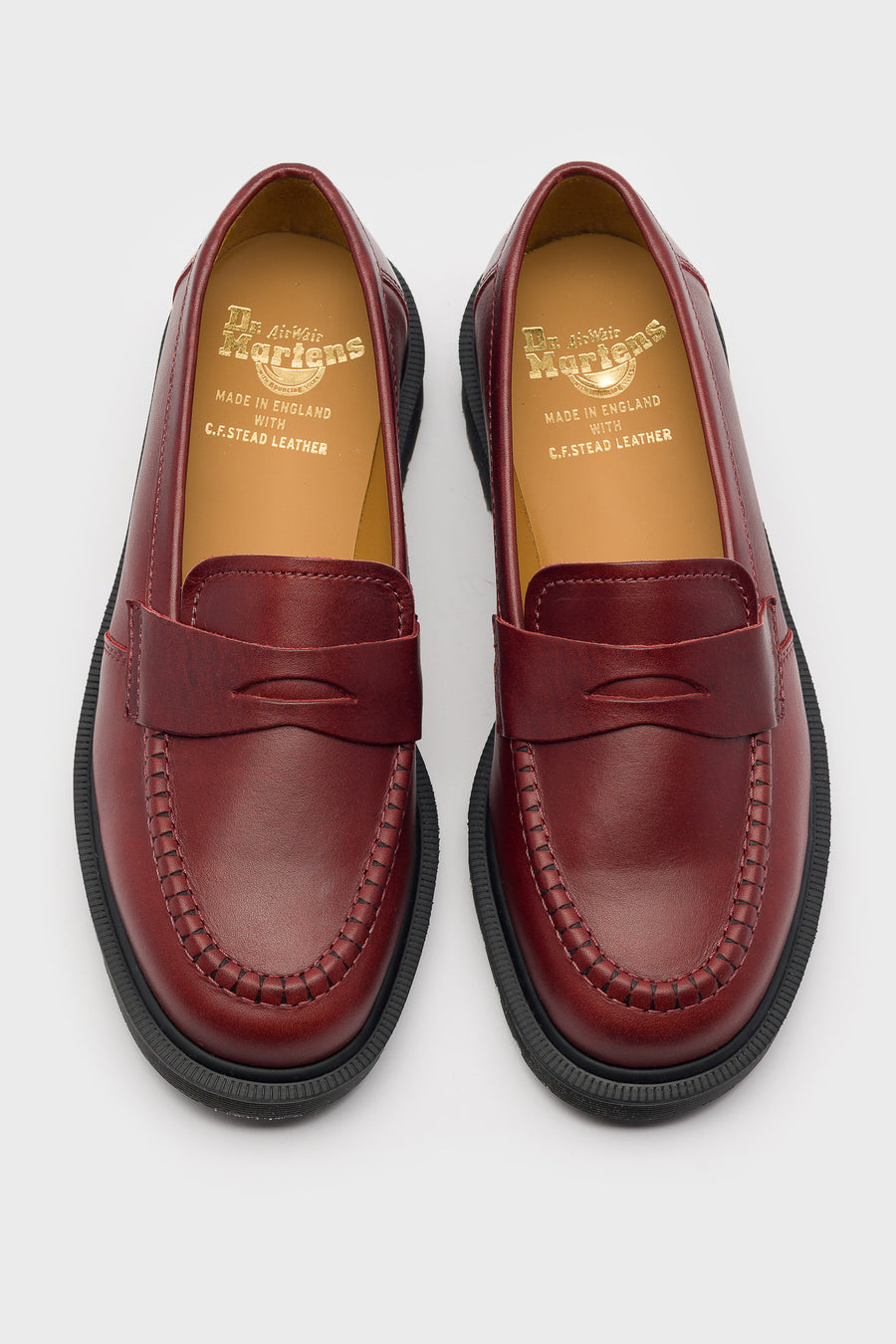 Dr. Martens Made In England Delapre Penny Loafer in Burgundy Classic Calf - Notre