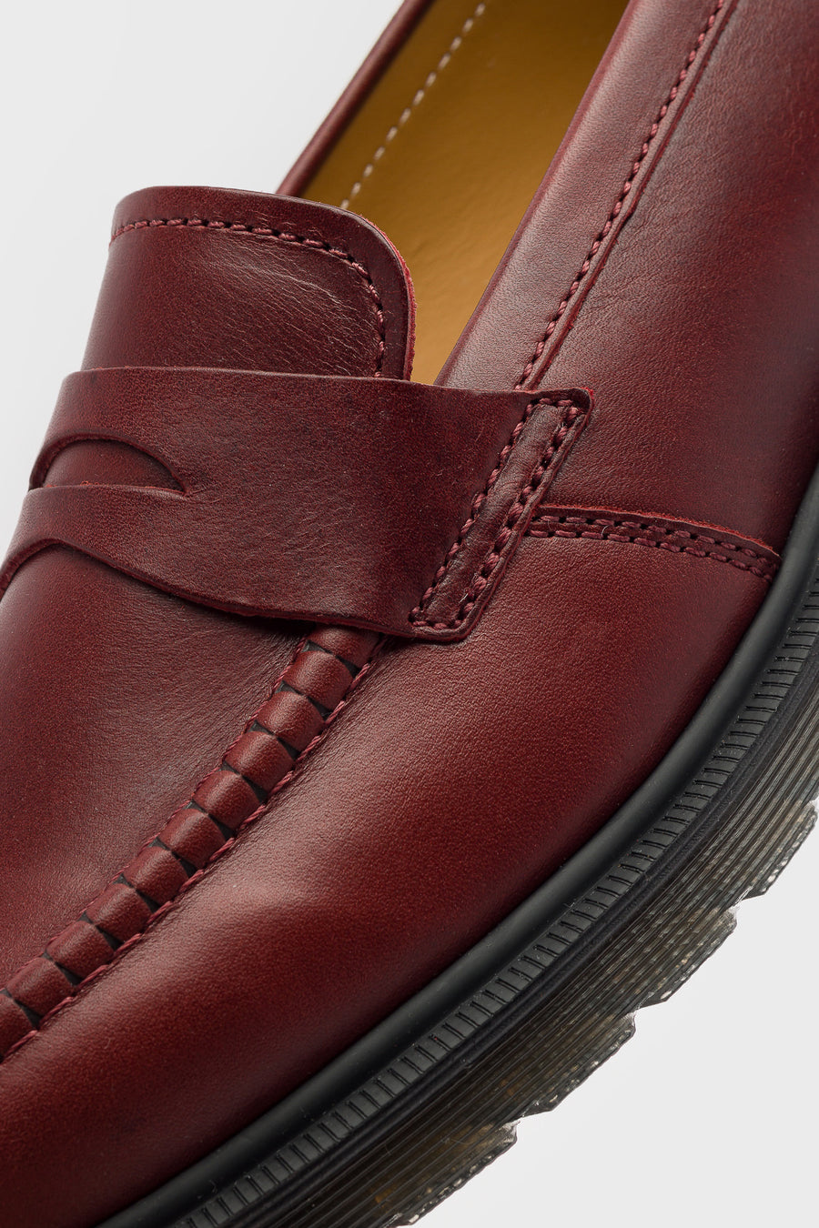 Dr. Martens Made In England Delapre Penny Loafer in Burgundy Classic Calf - Notre