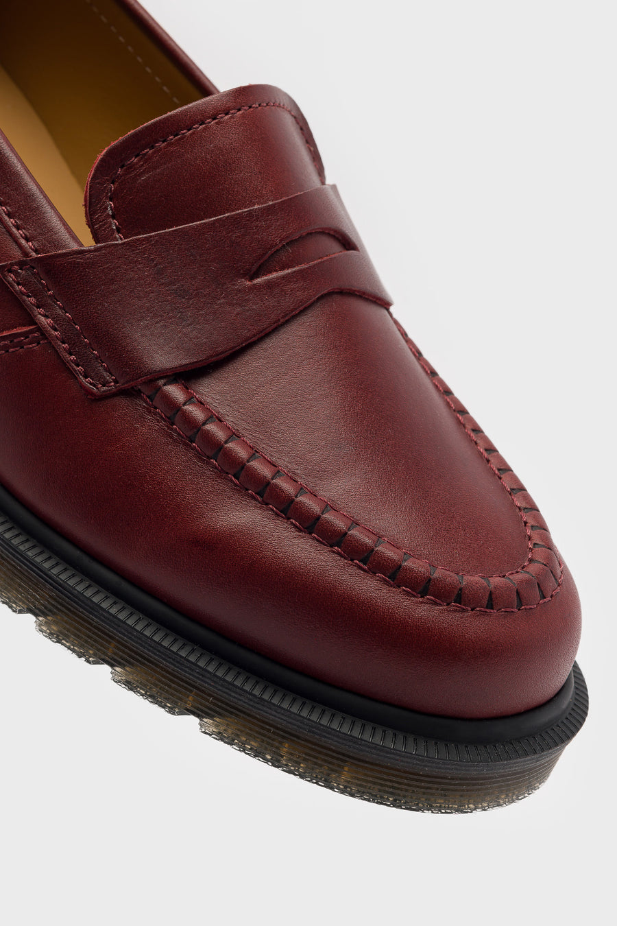 Dr. Martens Made In England Delapre Penny Loafer in Burgundy Classic Calf - Notre