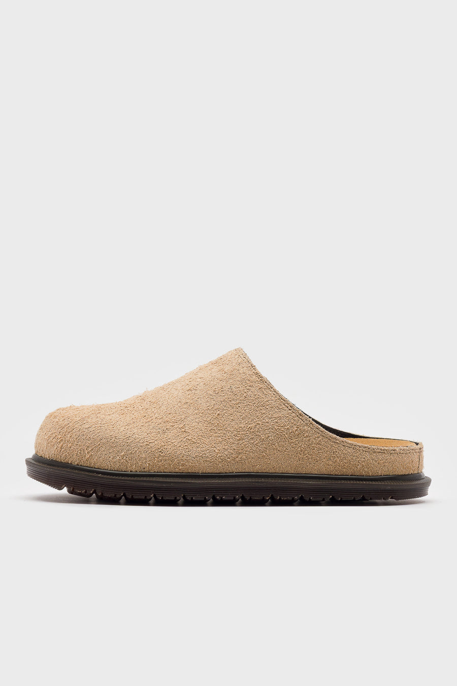 Dr. Martens San Hairy Suede Mule in Savannah Tan - Notre