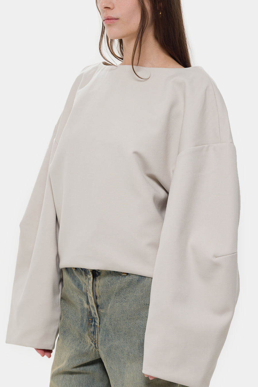 Entire Studios Boat Neck Jumper in Off White - Notre
