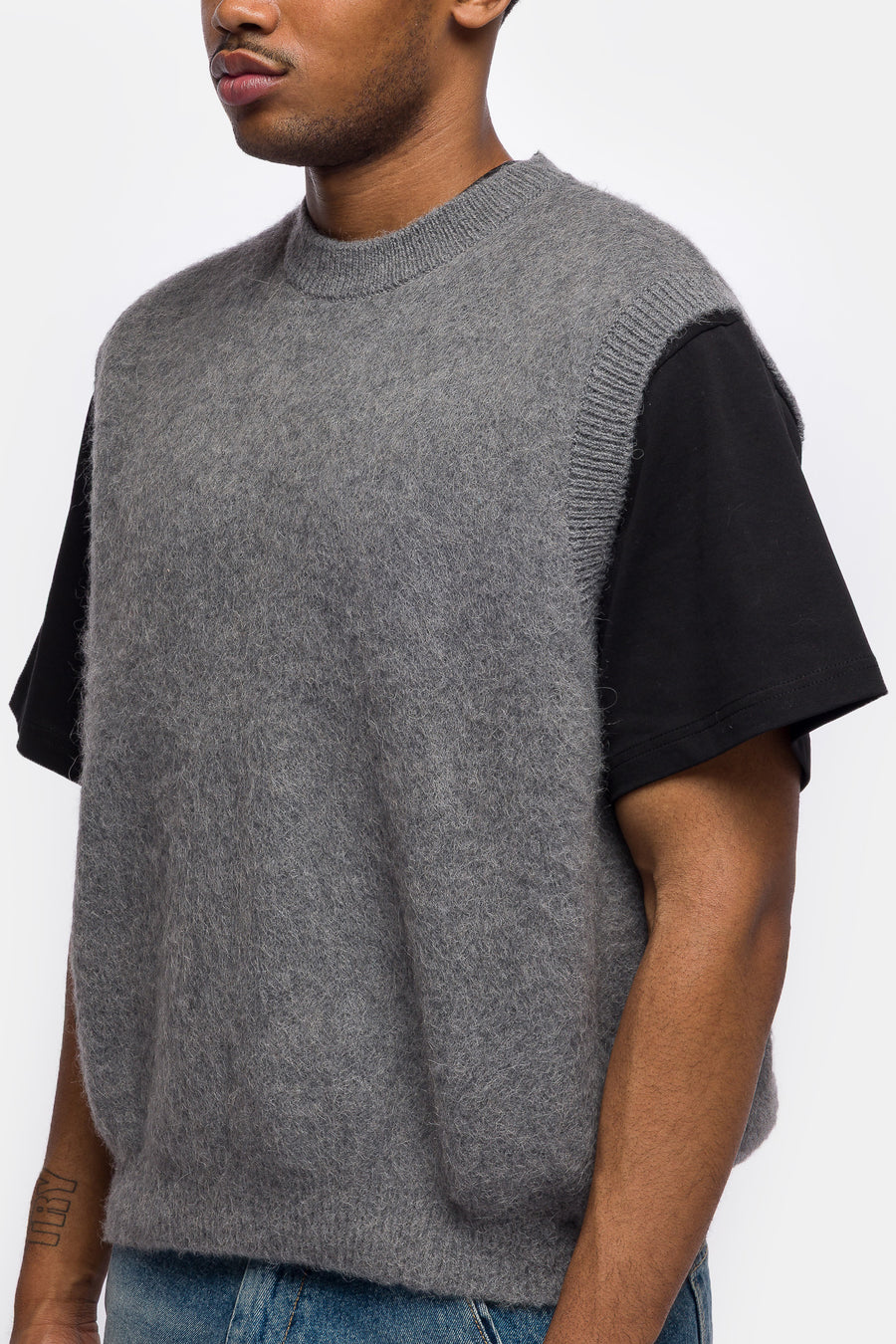 Estudio Niksen Alpaca Knit Vest in Grey - Notre