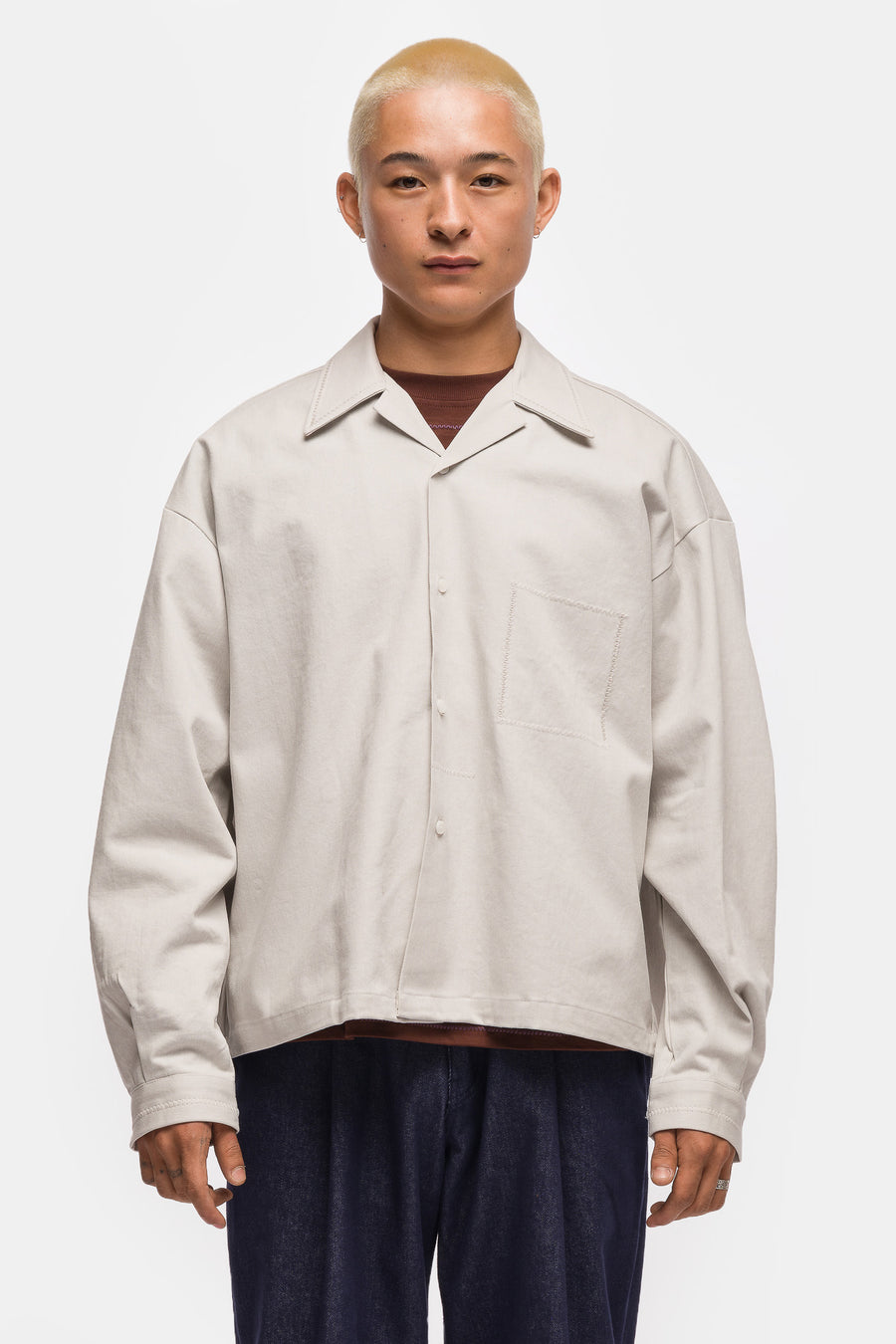 Estudio Niksen Hand Embroidered Denim Shirt in Light Denim - Notre