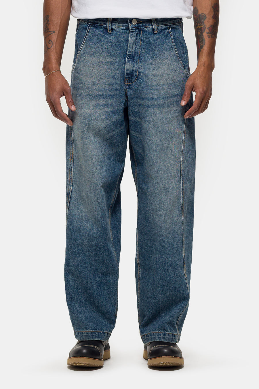 Estudio Niksen In-Stitch Denim Jean in Light Blue - Notre