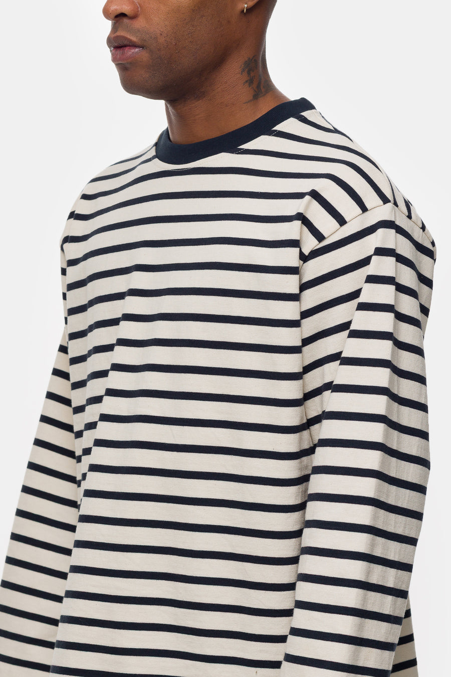 Estudio Niksen Longsleeve Stripe Top in Navy - Notre