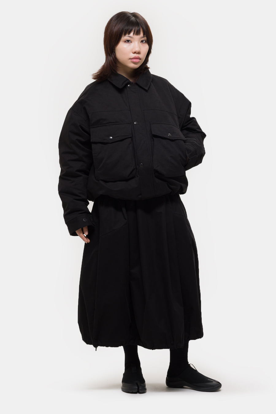 Estudio Niksen Pintuck Balloon Skirt in Black - Notre