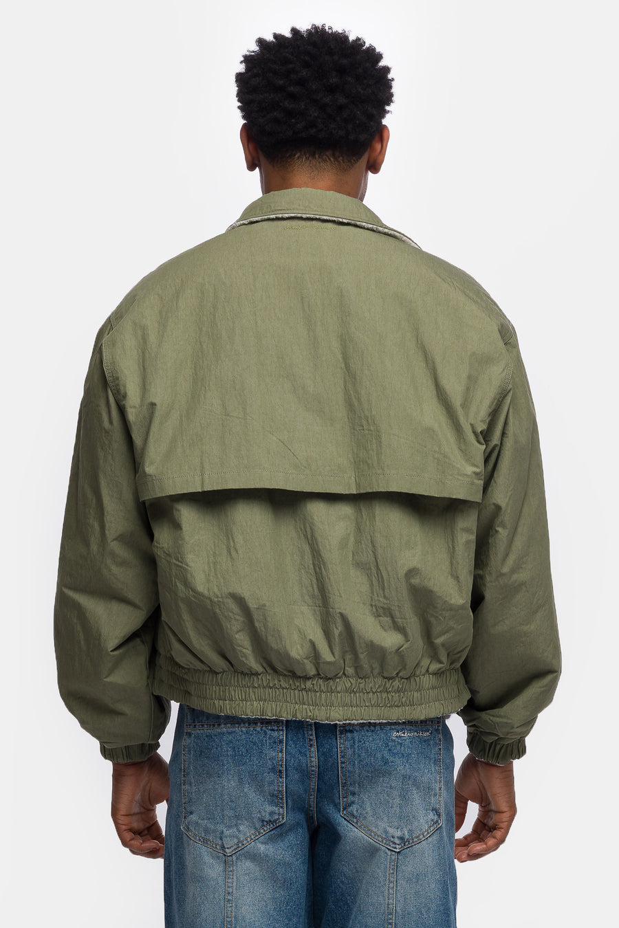 Estudio Niksen Reversible Bomber Jacket in Khaki - Notre