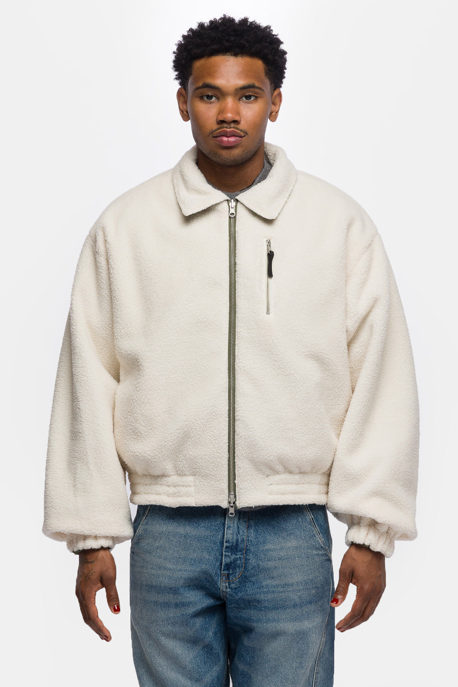 Estudio Niksen Reversible Bomber Jacket in Khaki - Notre