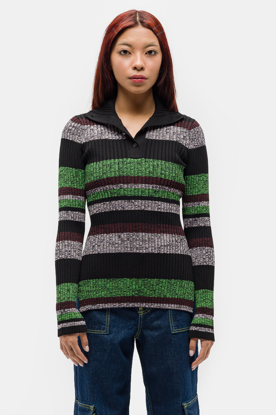 GANNI Button Up Blouse in Multicolor - Notre