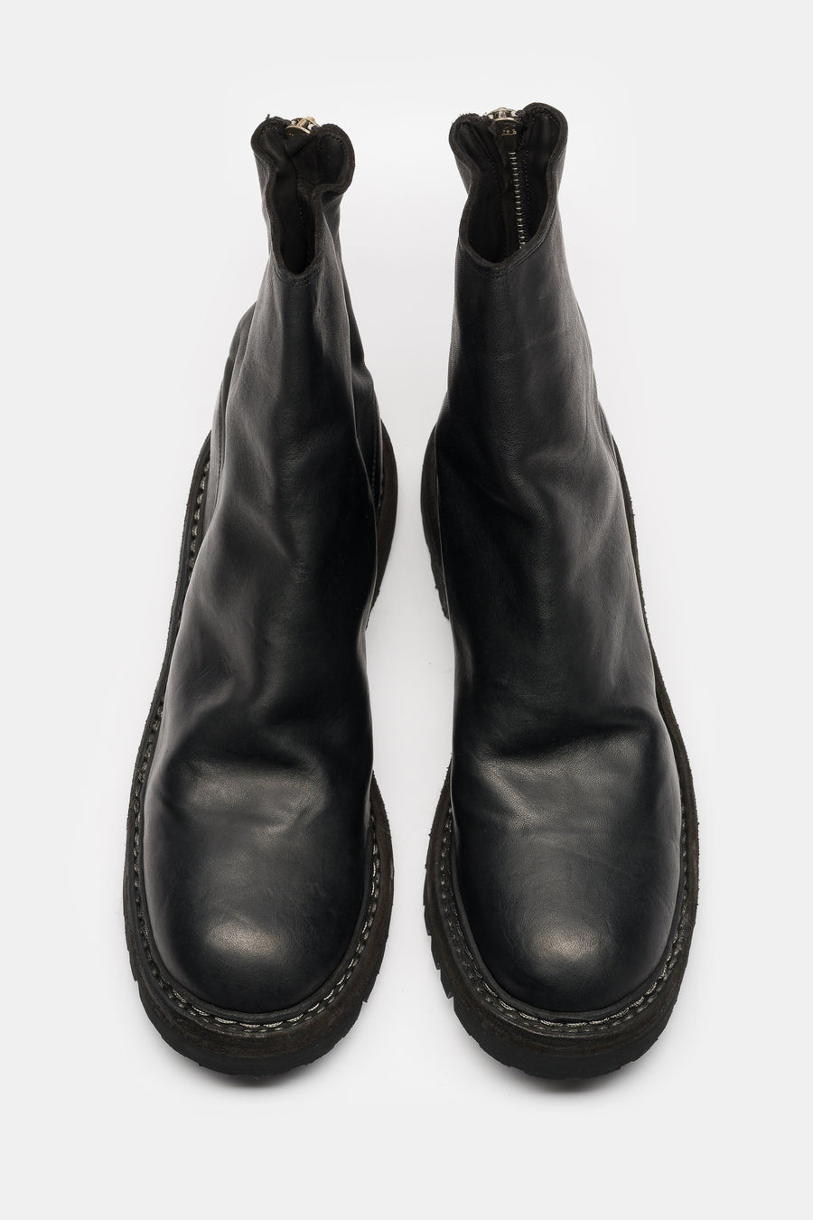 Guidi 796V_N Horse Leather Back Zip Boot in Black - Notre