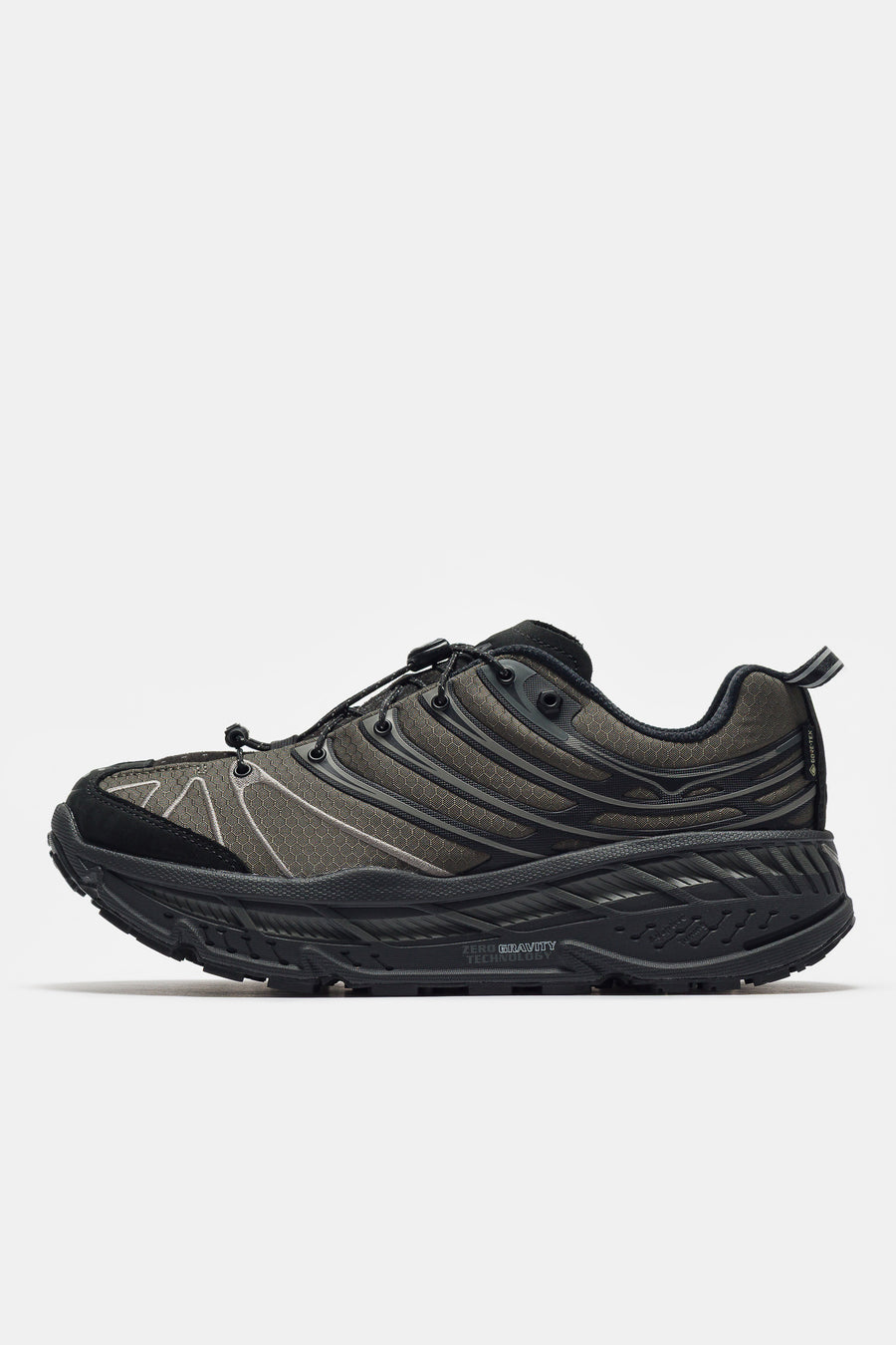 HOKA Haven Stinson EVO GTX Sneaker in Jet Black/Tarmac - Notre