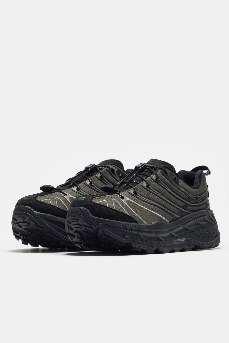 HOKA Haven Stinson EVO GTX Sneaker in Jet Black/Tarmac - Notre