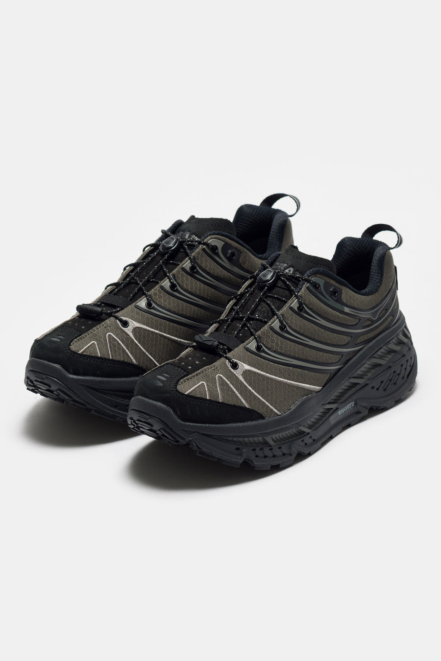 HOKA Haven Stinson EVO GTX Sneaker in Jet Black/Tarmac - Notre