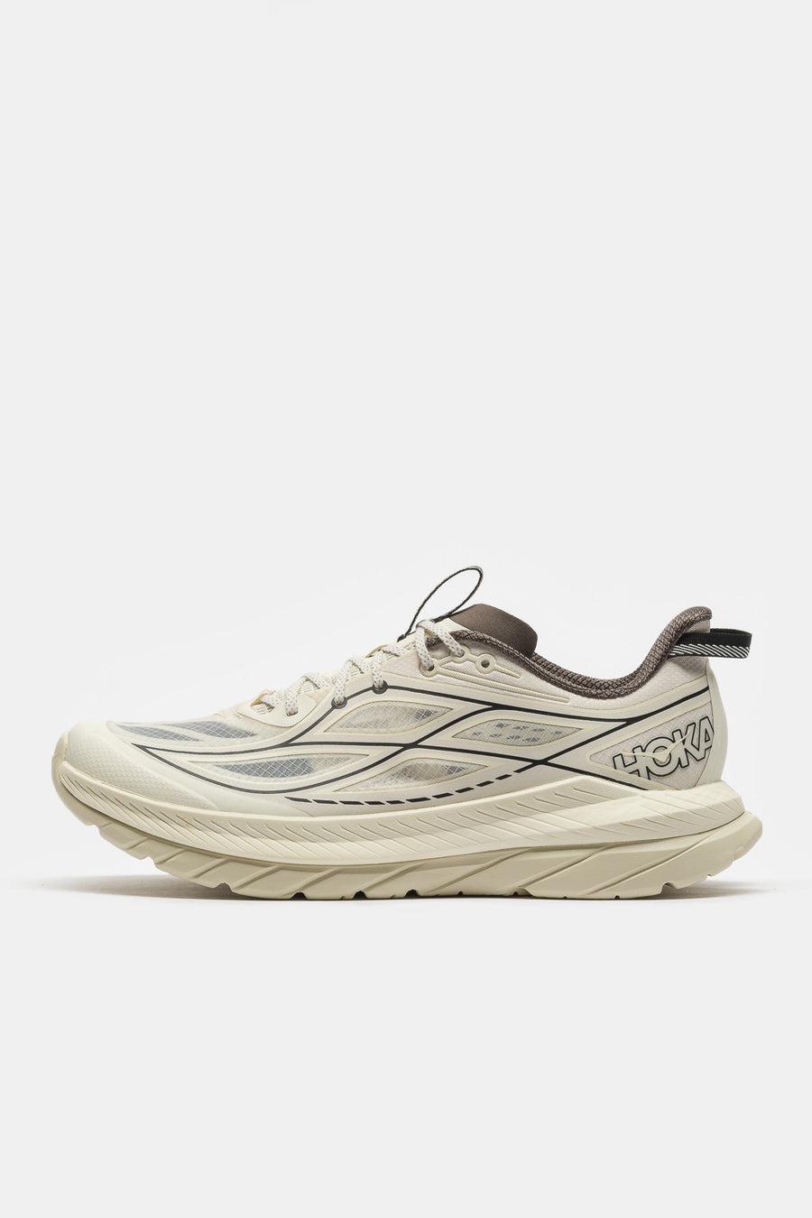 HOKA Mach Remastered Sneaker in Eggshell/Asphalt Grey - Notre
