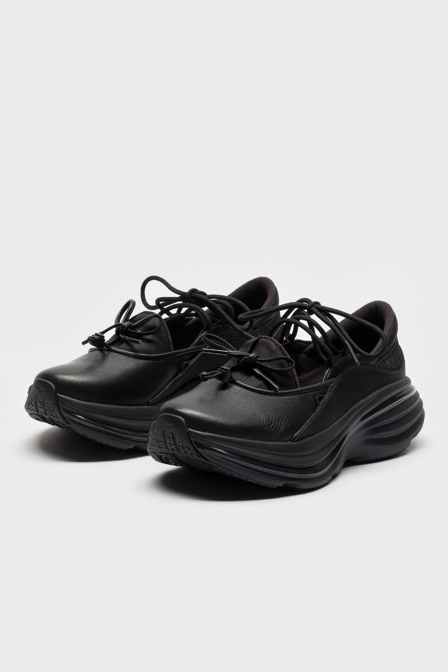 HOKA Bondi Mary Jane Sneaker in Black/Black - Notre