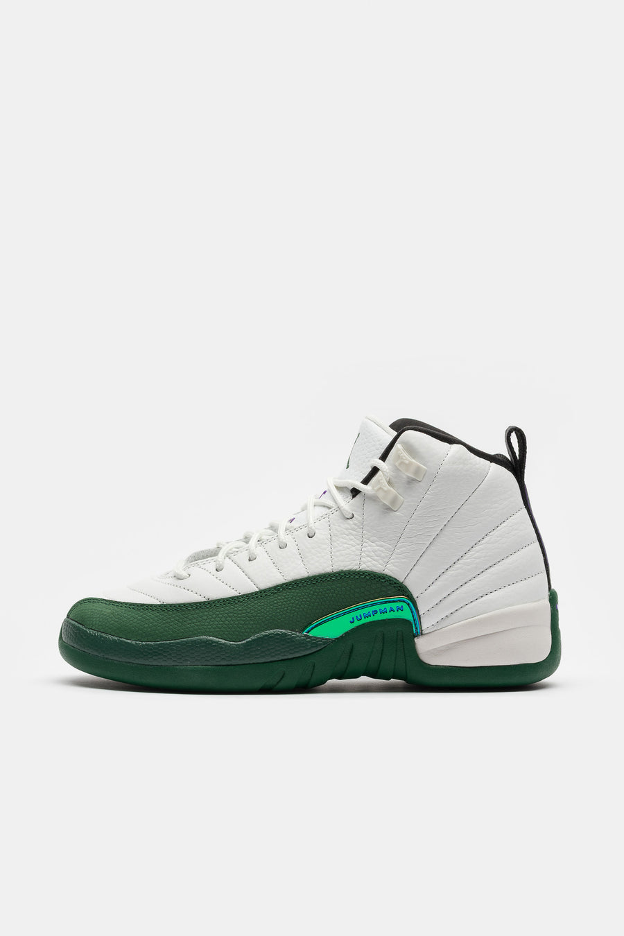 Jordan Air Jordan 12 Retro Grade School Sneaker in Summit White/Gorge Green - Notre
