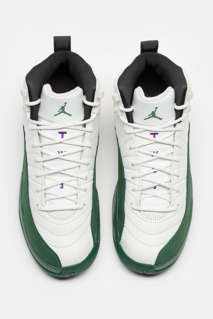 Jordan Air Jordan 12 Retro Grade School Sneaker in Summit White/Gorge Green - Notre