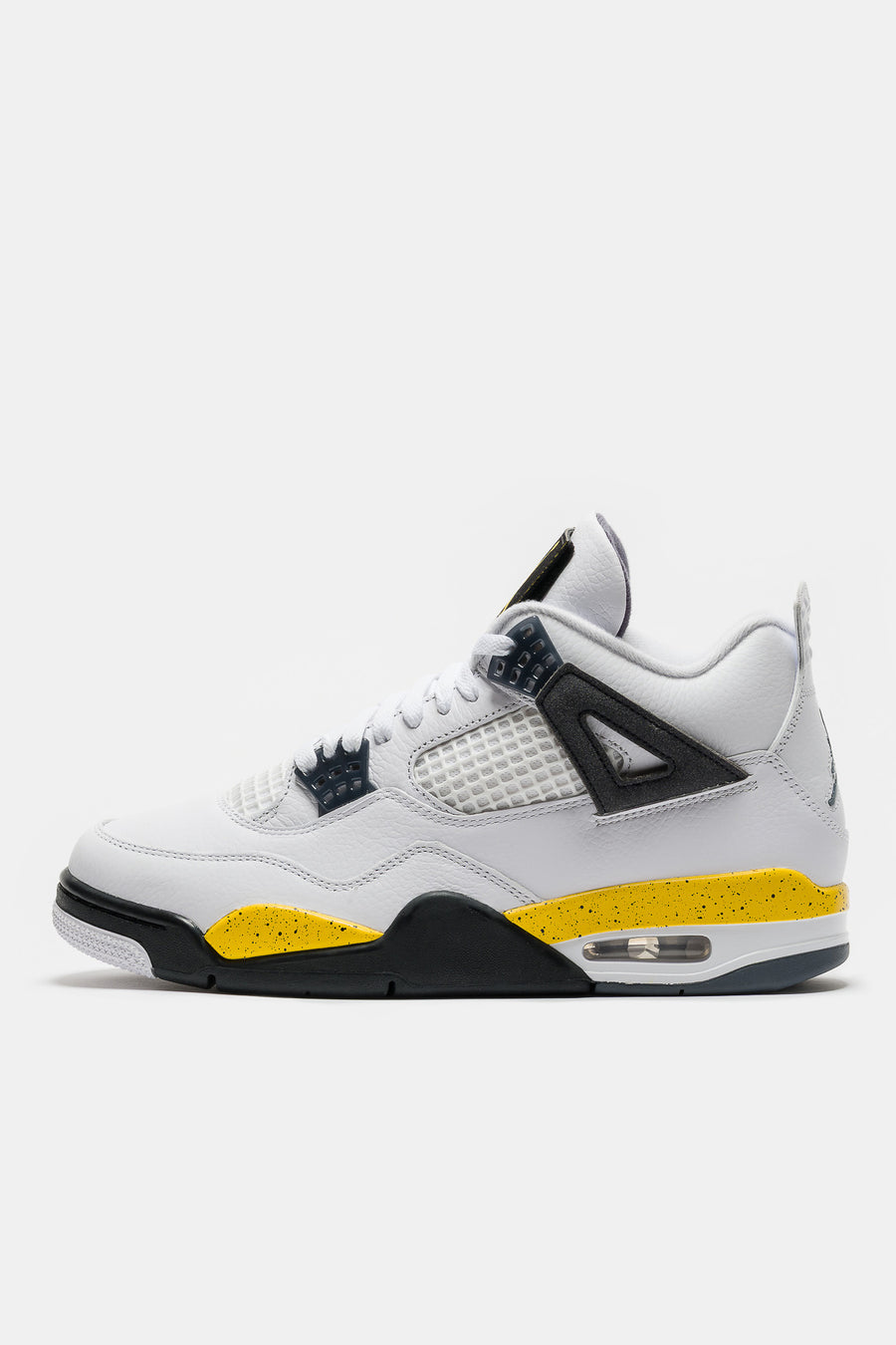 Jordan Air Jordan 4 Retro Sneaker in White/Tour Yellow/Dark Blue Grey/Black - Notre