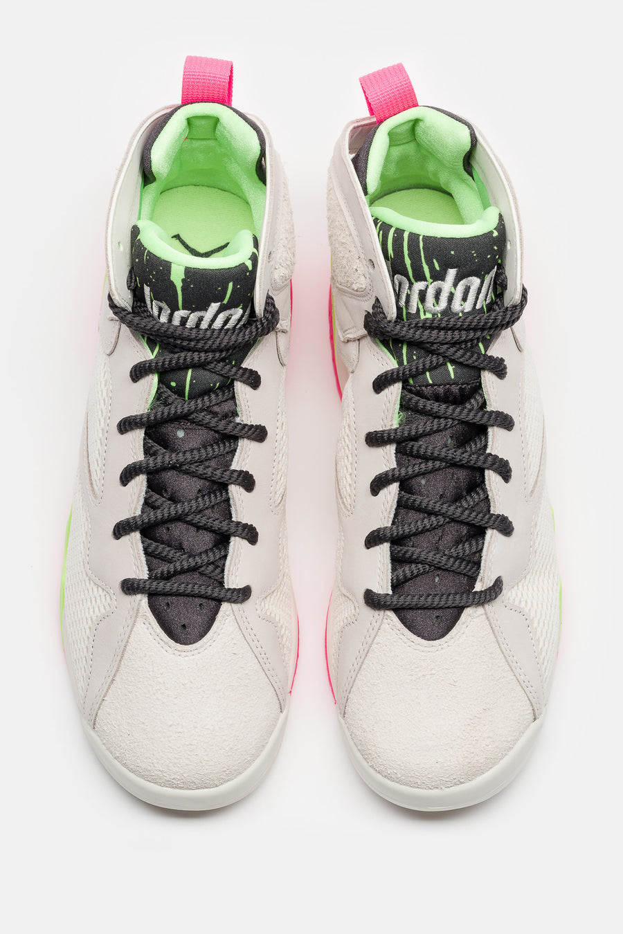 Jordan Air Jordan 7 Retro Sneaker in Phantom/Anthracite/Lime Blast/Pink Blast - Notre