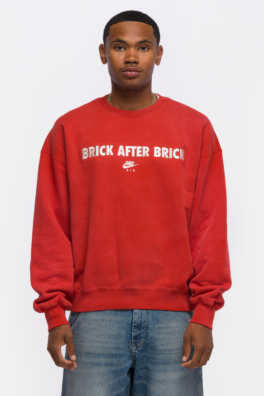 Jordan Nigel Sylvester Bike Air Crewneck in Cinnabar - Notre