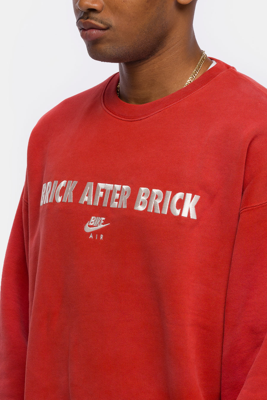 Jordan Nigel Sylvester Bike Air Crewneck in Cinnabar - Notre