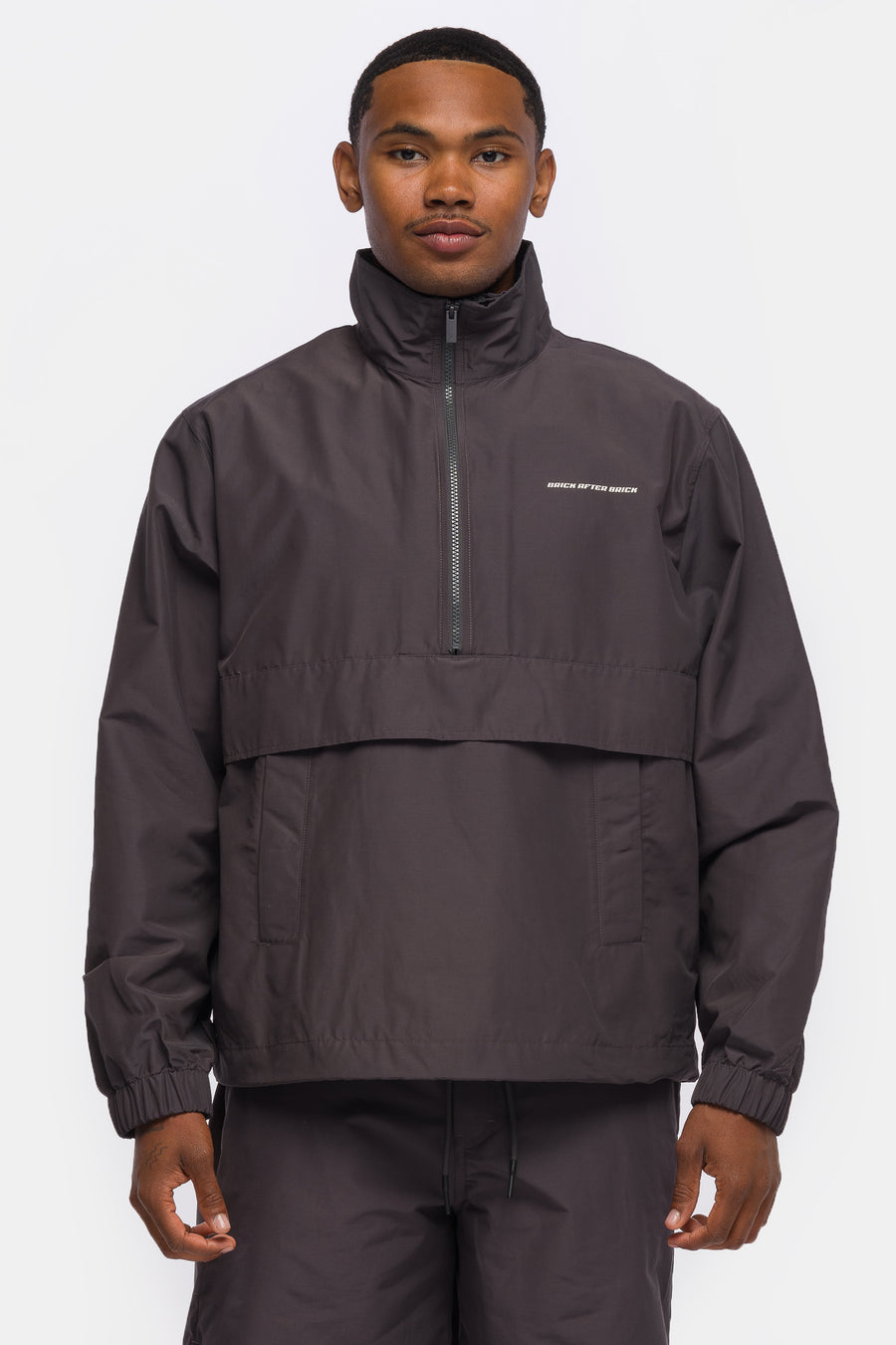 Jordan Nigel Sylvester Bike Air Half Zip Jacket in Anthracite/Sail - Notre